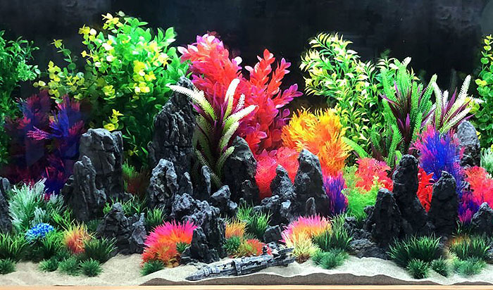 how to clean plastic aquarium plants